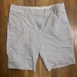 J crew pinstripe Bermuda shorts sz 2